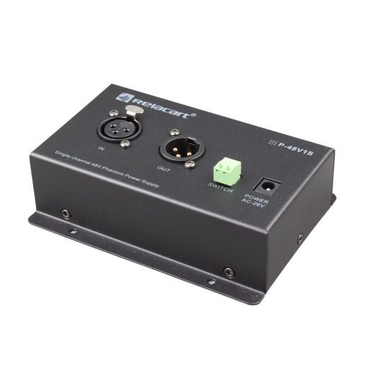 Relacart P-48V1S Tek Kanal 48V Phantom Güç Kaynağı Relacart P-48V1S Tek Kanal 48V Phantom Güç Kaynağı
