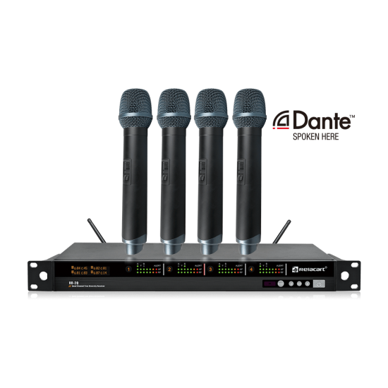 Relacart UR-2Q Dört Kanallı 130 MHz Geniş Bant True Diversity Kablosuz Mikrofon Sistemi