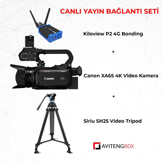 Canlı Yayın Bağlantı Sistemi (Kiloview P2 + Canon XA65 4K+ Siriu SH25) Canlı Yayın Bağlantı Sistemi (Kiloview P2 + Canon XA65 4K+ Siriu SH25)