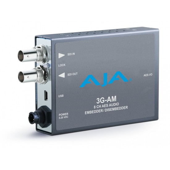 AJA 3G-AM-XLR – 3G-SDI 8-ch. AES Embed/Disembed, bal. XLR, USB MiniConfig support