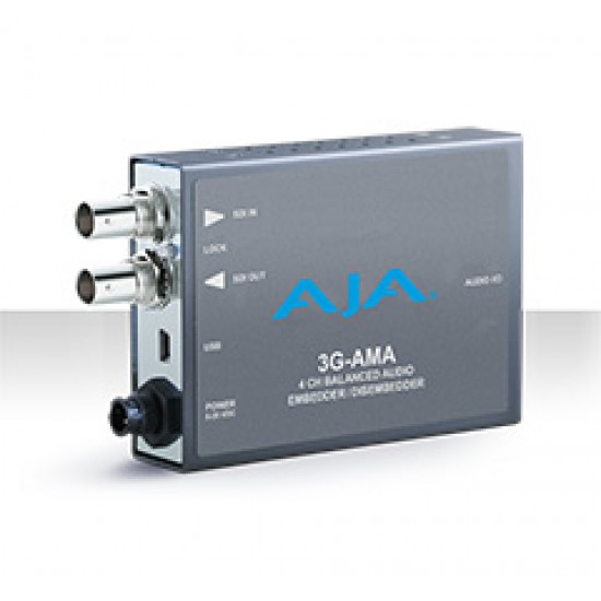 AJA 3G-AMA – HD/SD SDI 4-ch. Analog Audio Embedder/Disembedder, balanced XLR