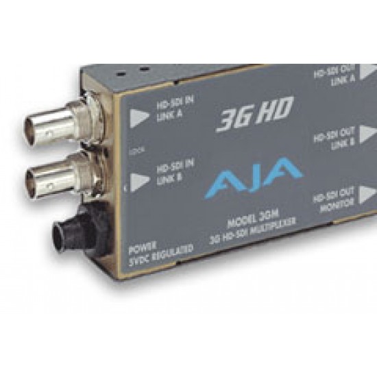 AJA 3GM – 3G/1.5G HD/SD SDI (Bi-direct) Multiplexer, SD/HD Audio/Video, 3G to/from 1.5G