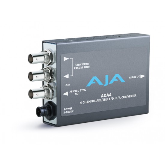 AJA ADA4 – Audio A/D and D/A Converter, 4-ch. Bi-directional, balanced XLR