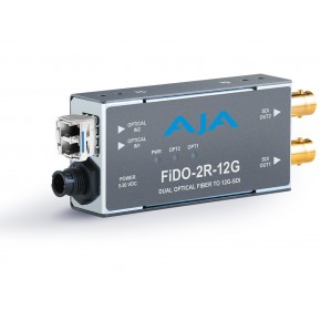 AJA FiDO 2R 12G – 2-Channel Single-Mode LC Fiber to 12G-SDI Receiver