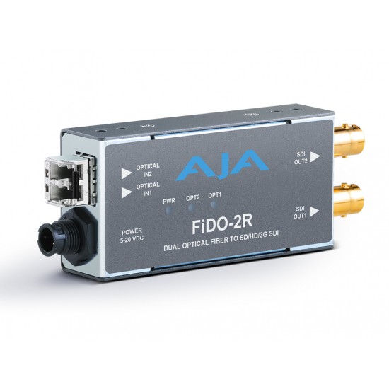 AJA FiDO 2R MM – 2-Channel Multi-Mode LC Fiber to 3G-SDI Receiver