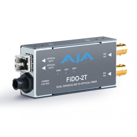 AJA FiDO 2T MM – 2-Channel 3G-SDI to Multi-Mode LC Fiber Transmitter