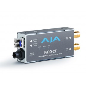 AJA FiDO 2T X – Dual Channel 3G-SDI to LC Fiber (CWDM) SFP module is NOT included in purchase price.