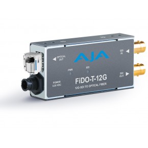 AJA FiDO T 12G – 1-Channel 12G-SDI to Single-Mode LC Fiber Transmitter
