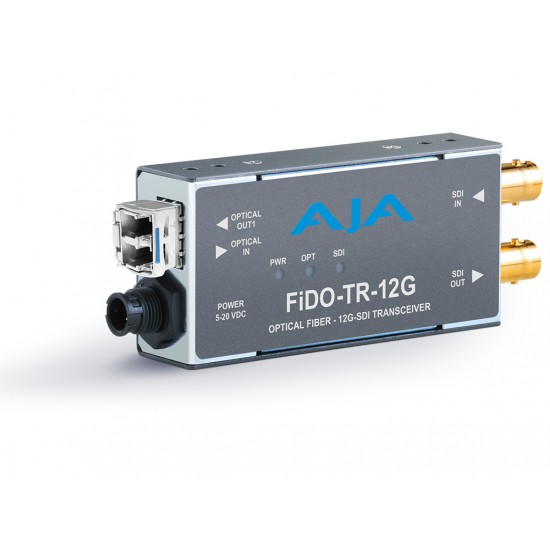 AJA FiDO TR 12G – 2-Channel 12G-SDI/LC Single-Mode LC Fiber Transceiver