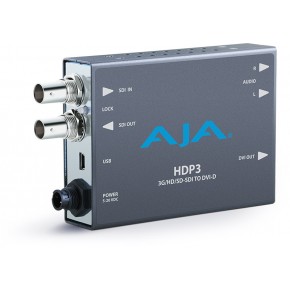 AJA HDP3 – 3G-SDI to DVI with 1080p 60p support, high quality scaler, 2-Ch unbalanced audio output