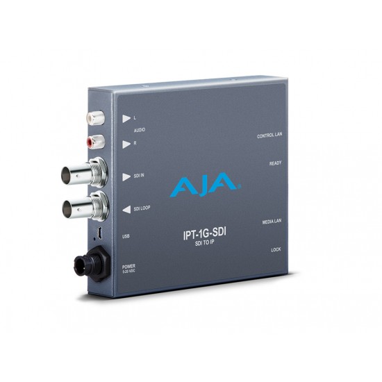 AJA IPT-1G-SDI – SDI to JPEG 2000 IP Video and Audio Mini-Converter