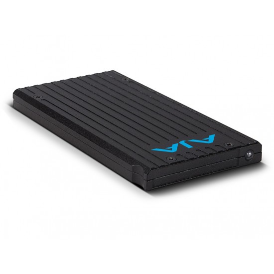AJA PAK1000 – 1TB Reliable SSD Recording Media encased in a protective housing with a rugged connection