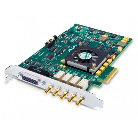 AJA Corvid 24 – PCIe 2.0 4x card for 8/10-bit Uncompressed w/4 Channels I/O, 3G-SDI, HD, SD I/O and bypass relays for video loop out.
