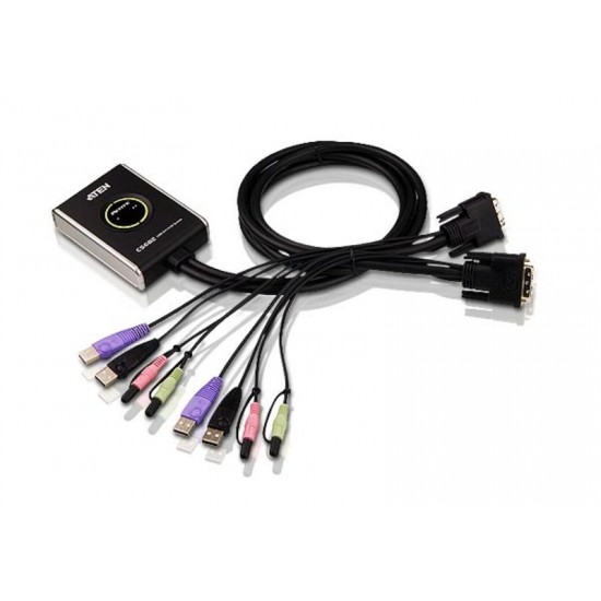 ATEN CS682-AT 2P USB DVI /AUDIO CABLE KVM SW /SELECTOR