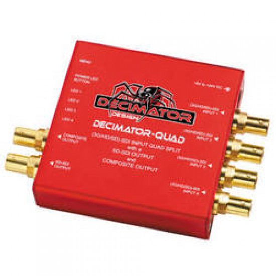 Decimator DECIMATOR QUAD: 3G/HD/SD-SDI Quad Split Multi-Viewer, SD-SDI & Comp. Outputs