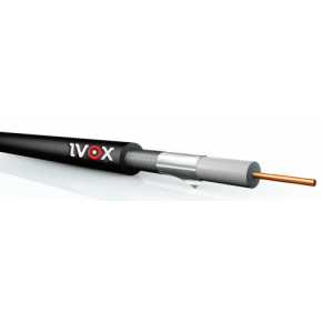 IVOX VD 0.6/2.8 HD LSZH – İnce Dijital BNC Video Montaj Kablosu , Siyah (metre)