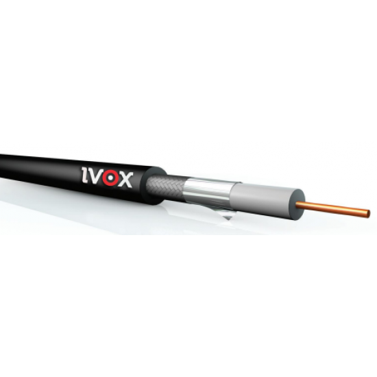 IVOX VD 0.6/2.8 HD – İnce Dijital BNC Video Montaj Kablosu PVC, Siyah (metre)