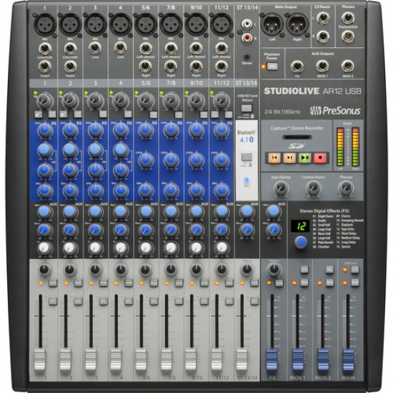 PRESONUS StudioLive AR 12 USB – 12 Kanal Hibrit mixer PRESONUS StudioLive AR 12 USB – 12 Kanal Hibrit mixer