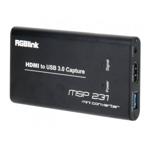 RGBlink MSP231 — HDMI to USB 3.0 Portatif Video Capture (Görüntü Yakalama) Adaptörü