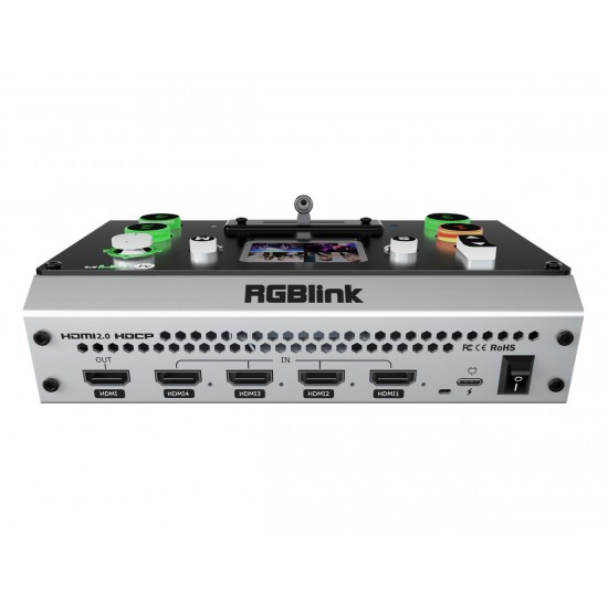 RGBLINK Mini Pro — 4 Kanal 4K HDMI Video Mikser, Kayıt, PTZ Lontrol, Chroma Key, Logo, Picture in Picture