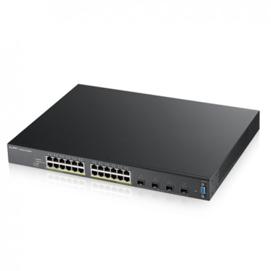 ZYXEL XGS2210-28HP 24-Port Gigabit POE+ L2 Managed + 4 SFP+ 10G (28 Total Ports) 375W Power Budget ZYXEL XGS2210-28HP 24-Port Gigabit POE+ L2 Managed + 4 SFP+ 10G (28 Total Ports) 375W Power Budget