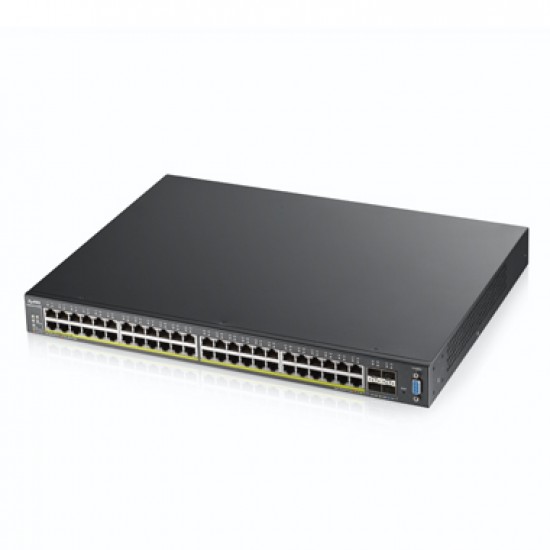 ZYXEL XGS2210-52 48-port GbE L2 Switch with 10GbE Uplink ZYXEL XGS2210-52 48-port GbE L2 Switch with 10GbE Uplink